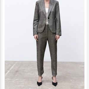 Zara checkered cigarette pants